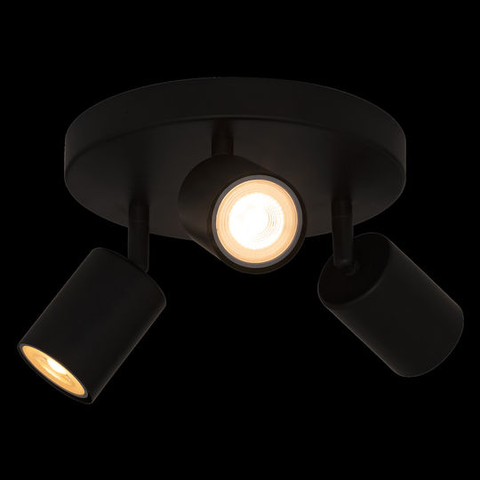 Triple Spot with Socket GU10 in Black Color