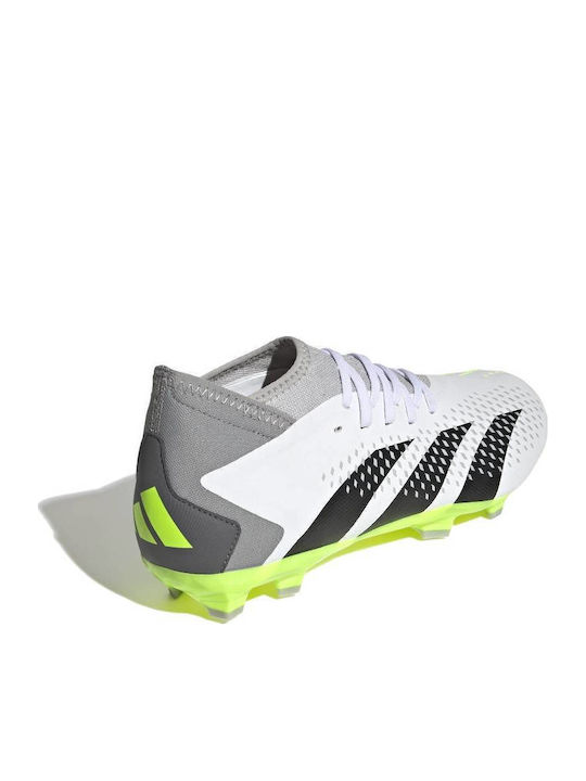 adidas Predator Accuracy.3 Pantofi de Fotbal cu crampoane Cloud White / Core Black / Lucid Lemon