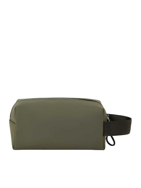 Karl Lagerfeld M Coated Pu Washbag A3m32075-1zk Khaki Karl Lagerfeld M Coated Pu Washbag A3m32075-1zk Khaki