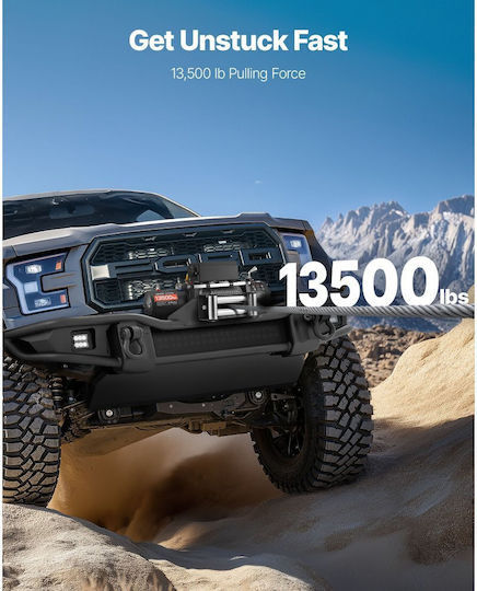 Vevor Electric 4x4 Car Winch 12V with Towing Capacity 6100kg