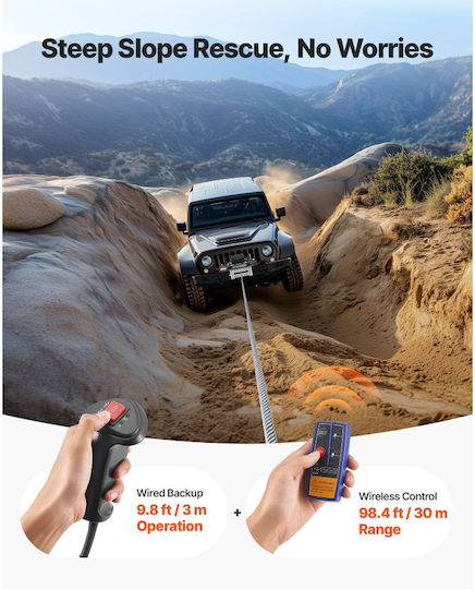 Vevor Electric 4x4 Car Winch 12V with Towing Capacity 6100kg