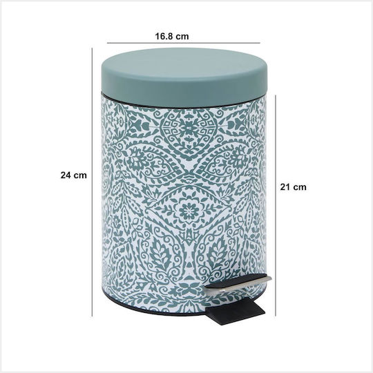 5Five Plastic Bathroom Basket Soft Close 3lt Green
