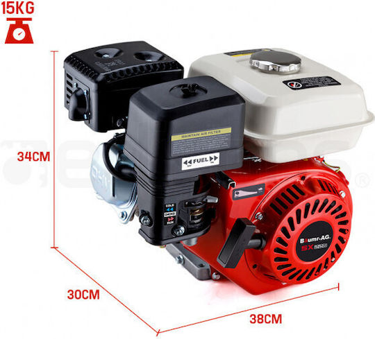 168cc 6.5hp Maximă Rotații 3600rpm Ax Orizontal cu Demaror (Rezervor 0.8lt)