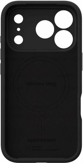 Spacecase Silicone Umschlag Rückseite Silikon Schwarz (iPhone 17 Pro)