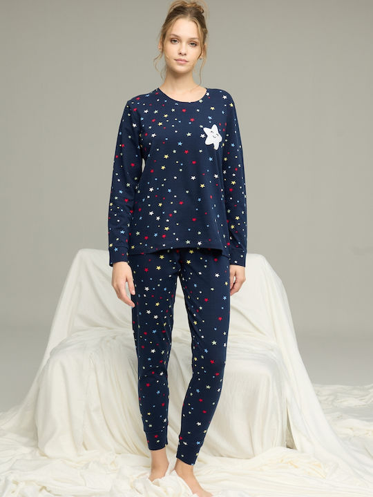 Sexen Set Pijamale pentru Femei Dark Blue Star