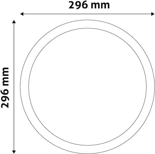Avide Στρογγυλό Χωνευτό LED Panel 24W με Φυσικό Λευκό Φως 4000K