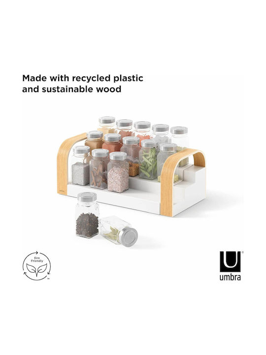 Umbra Plastic Tabletop Spice Rack Organizer Beige