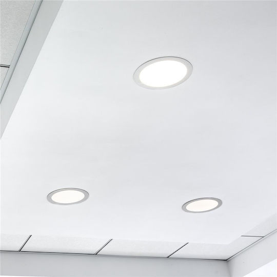Avide Στρογγυλό Χωνευτό LED Panel 24W με Φυσικό Λευκό Φως 4000K