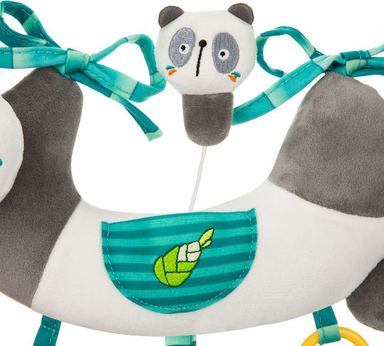 Akuku Κρεμαστό Παιχνίδι Κούνιας με Καθρέφτη Panda για Νεογέννητα
