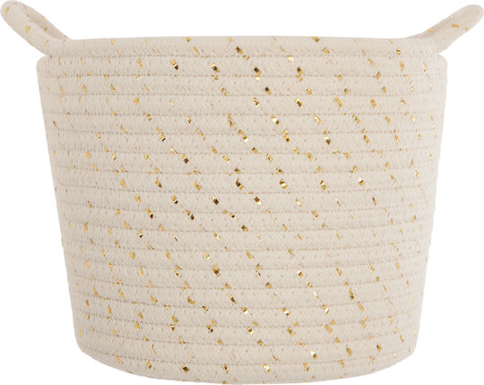 Storage Basket Fabric Gold 3pcs