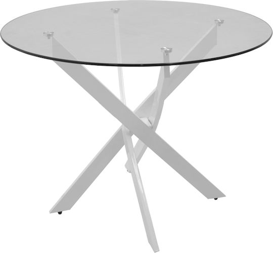 Antoro Στρογγυλό Τραπεζαρίας Λευκή 80x80x75εκ.