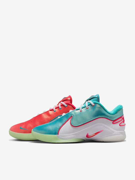 LeBron 22 "Limelight" Χαμηλά Μπασκετικά Παπούτσια Solar Red / White / Vapor Green / Dusty Cactus