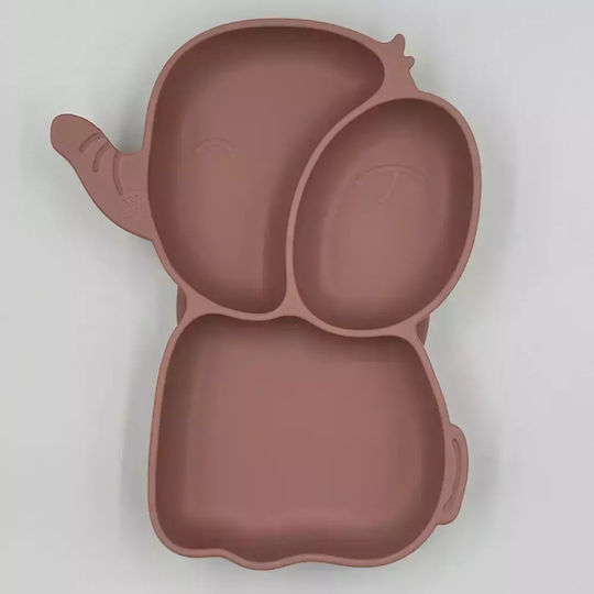 Pandaboo Baby Food Plate made of Silicone Pink