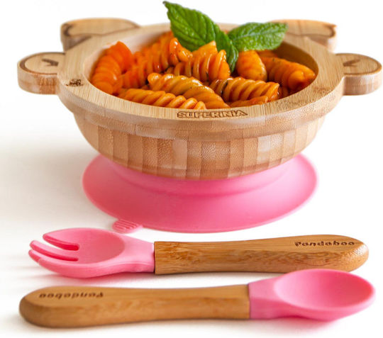 Pandaboo Baby Food Bowl made of Bamboo Yellow