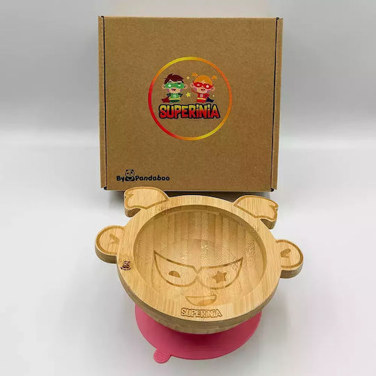 Pandaboo Baby Food Bowl made of Bamboo Yellow