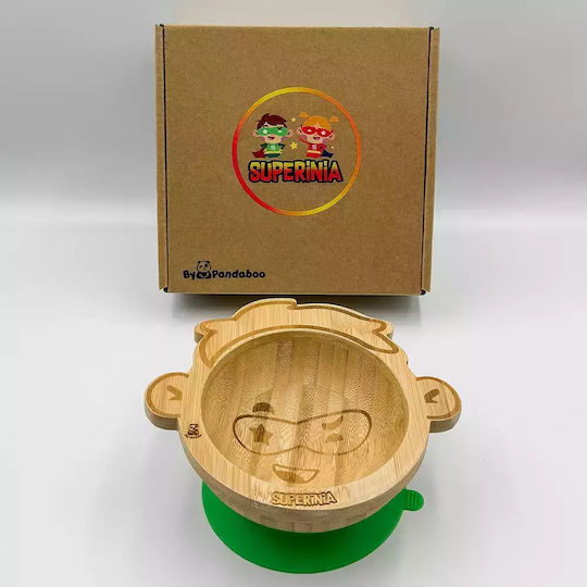 Pandaboo Baby Food Bowl made of Bamboo Pink