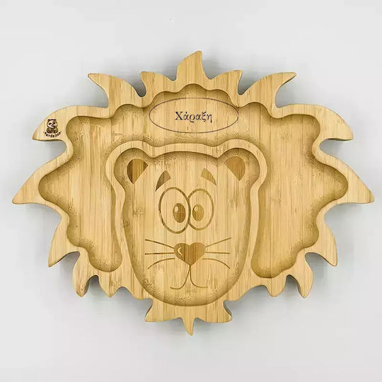 Pandaboo Baby Food Plate made of Bamboo Purple
