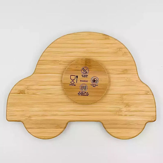 Pandaboo Baby Food Plate made of Bamboo Purple