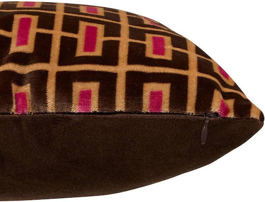 Atmosphera Bellissima Sofa Cushion Velvet Brown 40x40cm