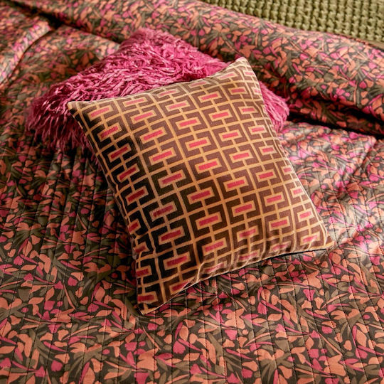 Atmosphera Bellissima Sofa Cushion Velvet Brown 40x40cm
