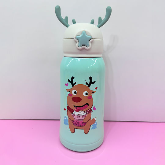 Pandaboo Kids Water Bottle Thermos with Straw 500ml