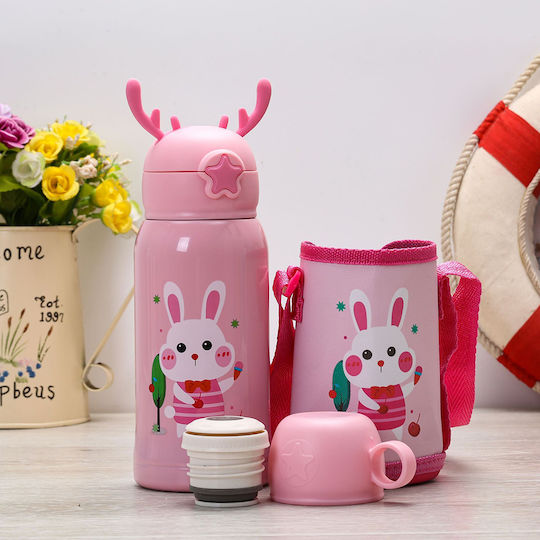 Pandaboo Kids Water Bottle Thermos with Straw 500ml