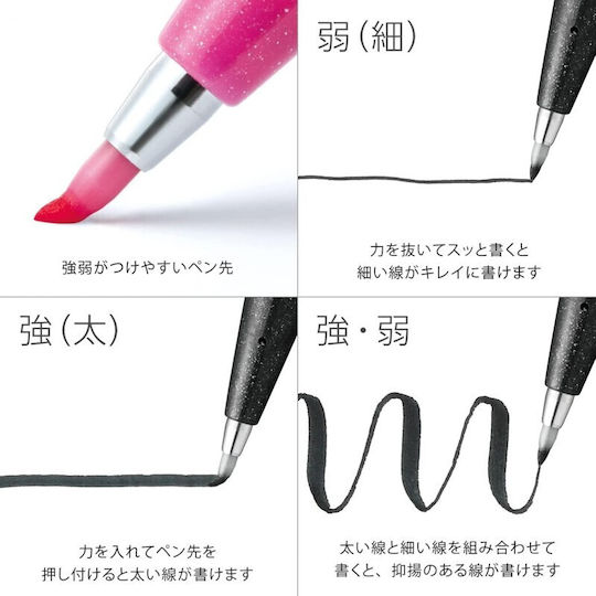 Pentel Sign Pen Маркери за Рисуване 1.5мм Многоцветни 6бр