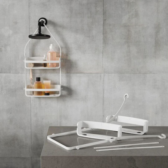 Umbra Flex Wall Mounted Bathroom Shelf Plastic 33x10x66cm White