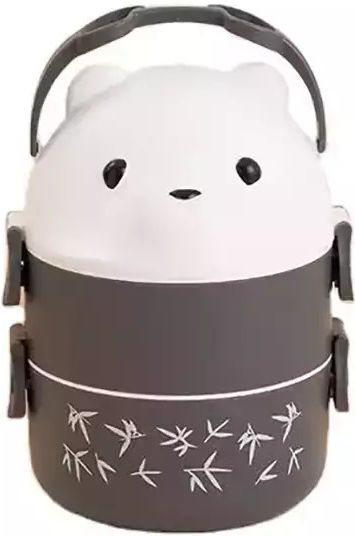 Pandaboo Plastic Lunch Box Pink