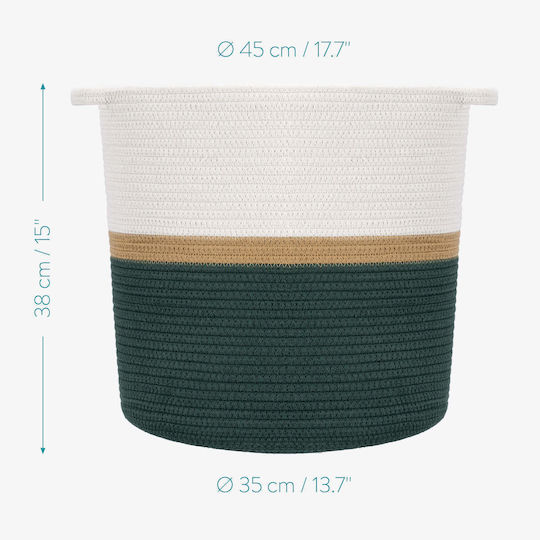 Navaris Storage Basket Fabric Green 1pcs