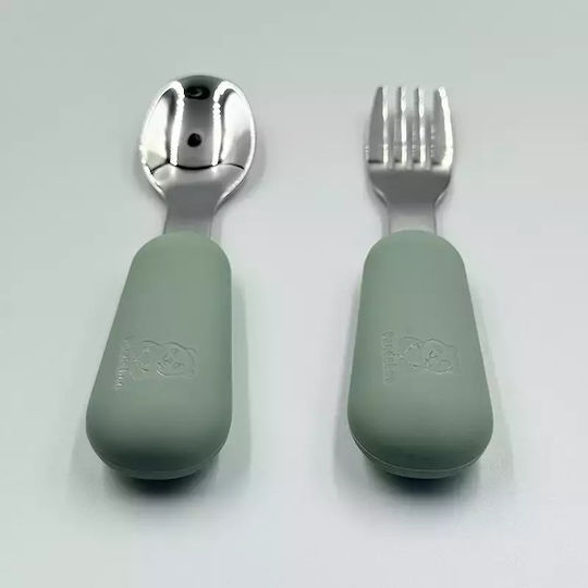 Pandaboo Baby Cutlery Set Yellow 2pcs