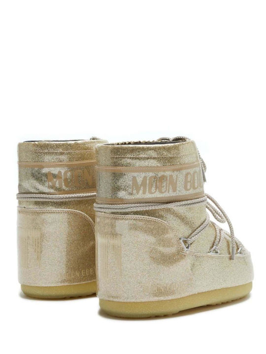 Icon Low Damenstiefel mit Pelz Gold