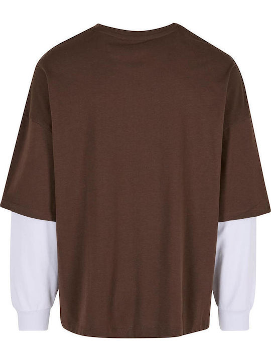 Blouse Chocolate Brown, Bright White