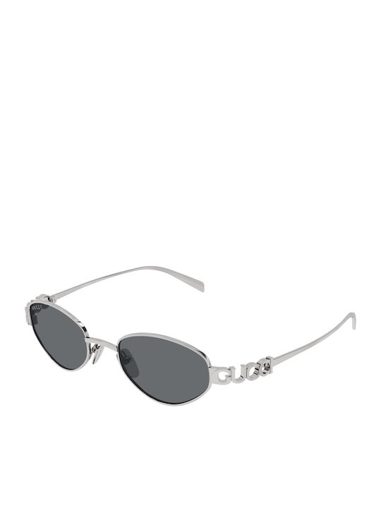 Gucci Damen Sonnenbrille mit Silber Metall Gestell und Gray Linse GG1935S 001