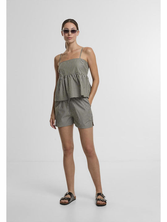 Women's Lingerie Top Striped Olive/white