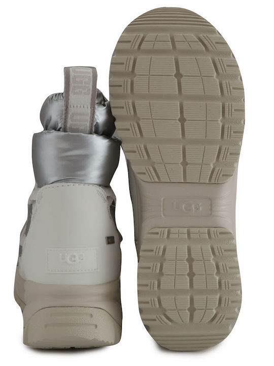 Yose Puffer Γυναικείες Μπότες Ασημί