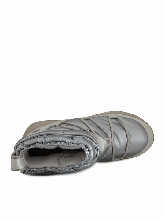 Yose Puffer Γυναικείες Μπότες Ασημί