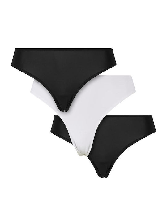 Damen Brasilien 3Pack mit Spitze Black, White