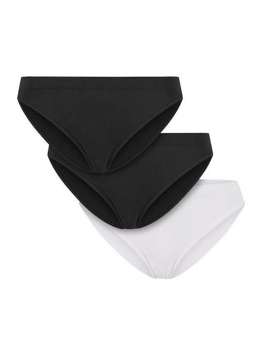 Women's Slip 3Pack Black, White