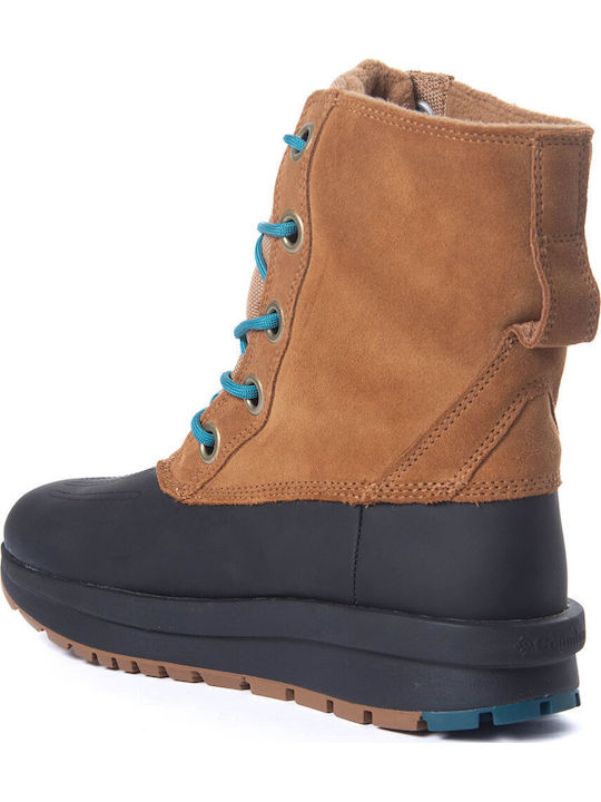 Moritza Shield Omiheat Suede Γυναικείες Μπότες Χιονιού Καφέ
