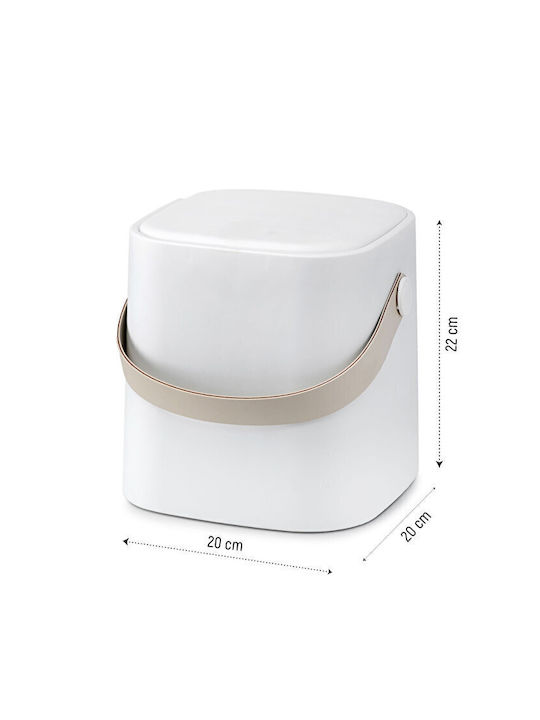 Femmit Waste Bin Handle Inner Bucket 4l Kitchen & Bathroom – White