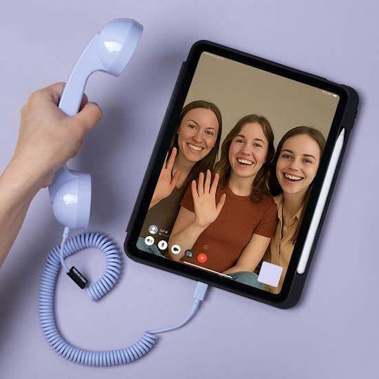 Native Union Pop Phone Alarm Usb-c Ακουτικό Τηλεφώνου Υψηλής Ποιότητας Μικρόφωνο Ακουστκό Azur Μωβ Nu-pop-p-azr