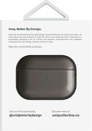 Uniq Glase Θήκη με Γάντζο σε Γκρι χρώμα για Apple AirPods Pro 2