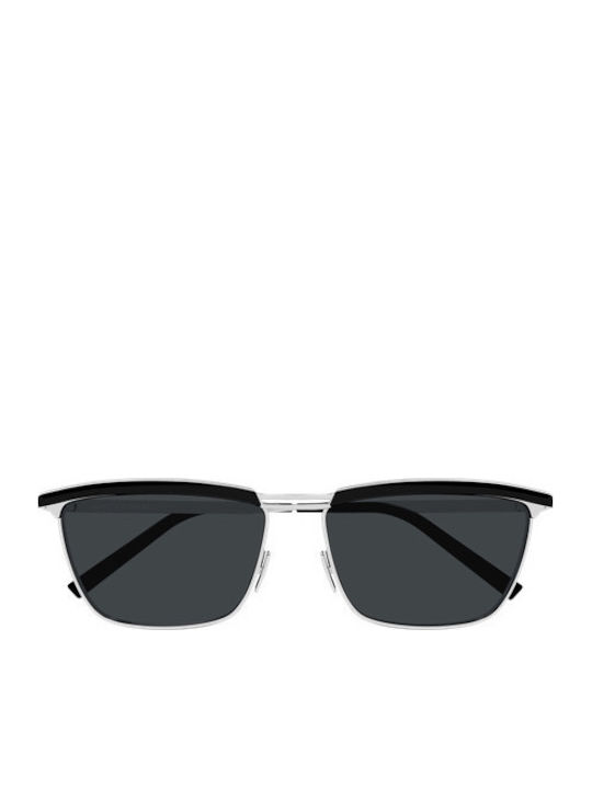 Ysl Unisex Sunglasses with Black Metal Frame and Black Mirror Lens SL 795 JOE 003