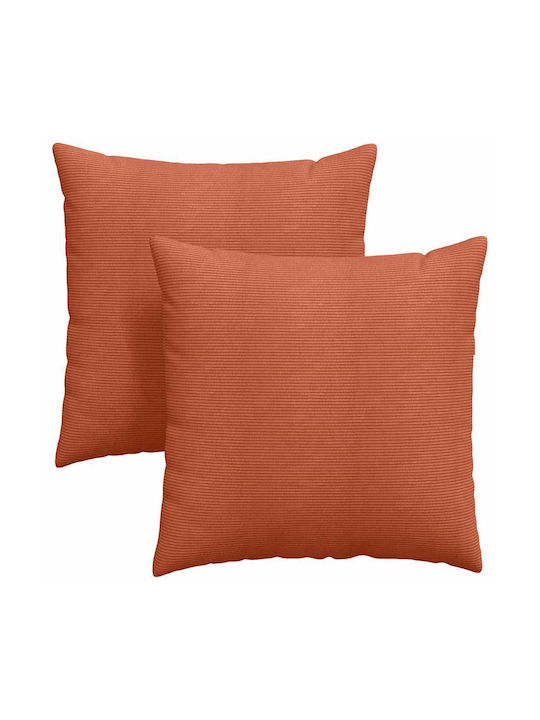 vidaXL Velvet Sofa Cushion Red Orange 60x60cm