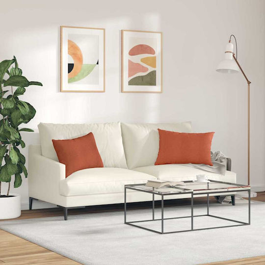 vidaXL Zierkissen Rotes Orangenfarbenes 2Stücke 40x60cm