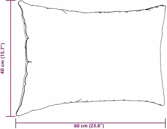 vidaXL Velvet Sofa Cushion Red Orange 40x60cm