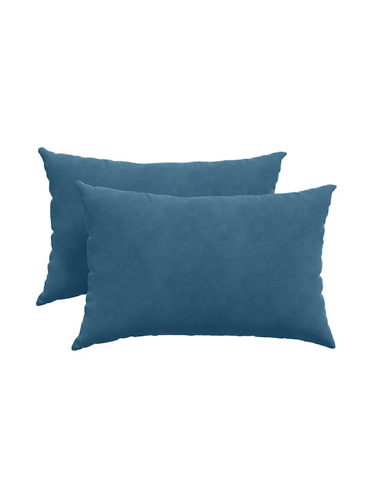 vidaXL Sofa-Kissen aus Samt Blau 40x60cm