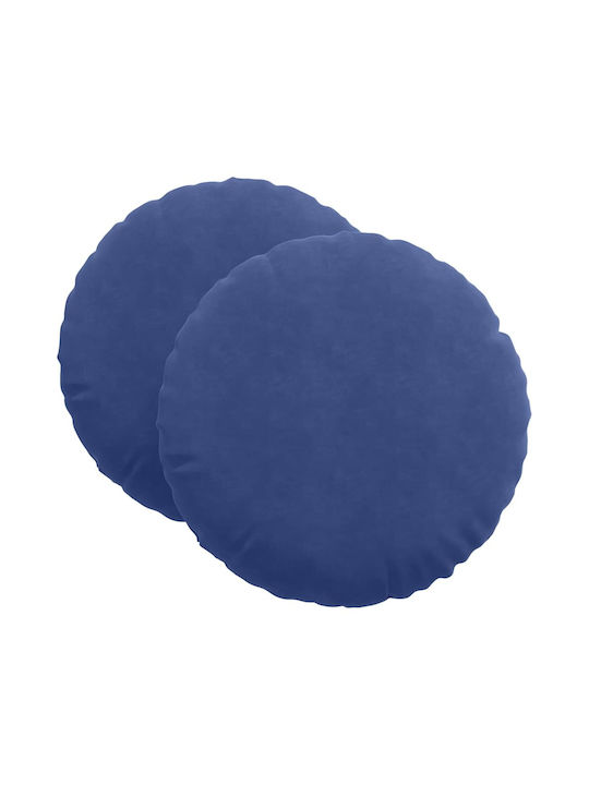 vidaXL Възглавница За Диван От Кадифе Син 60x60см