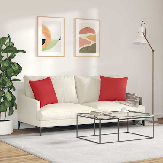 vidaXL Μαξιλάρι Κόκκινο 2τμχ 45x45εκ. vidaXL Μαξιλάρι Κόκκινο 2τμχ 45x45εκ.